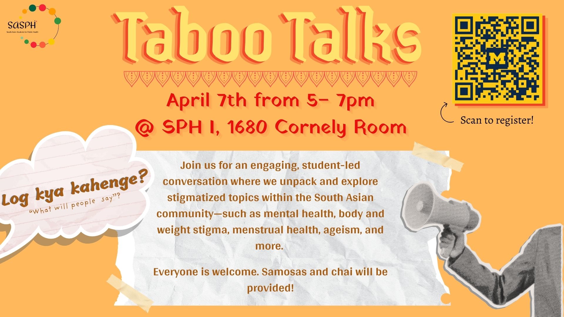 Event Flyer for SASPH Taboo Talks