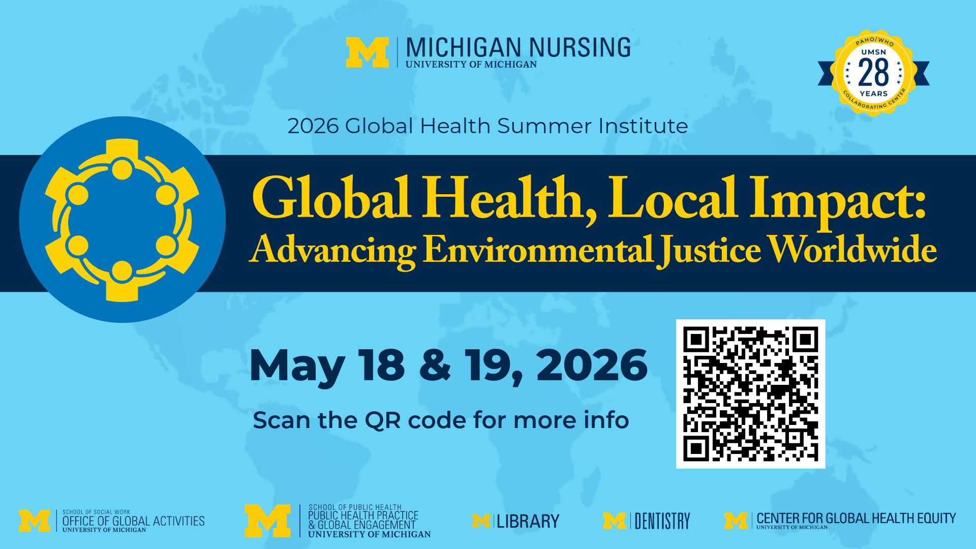 Event Flyer for Global Health Summer Institute: Advancing Environmental Justice Worldwide