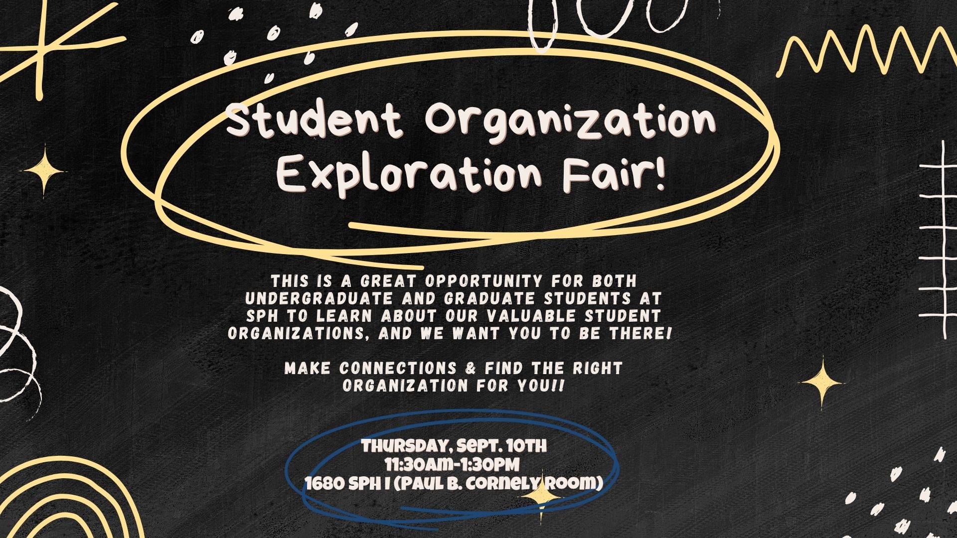 Event Flyer for Student Organization Exploration Fair
