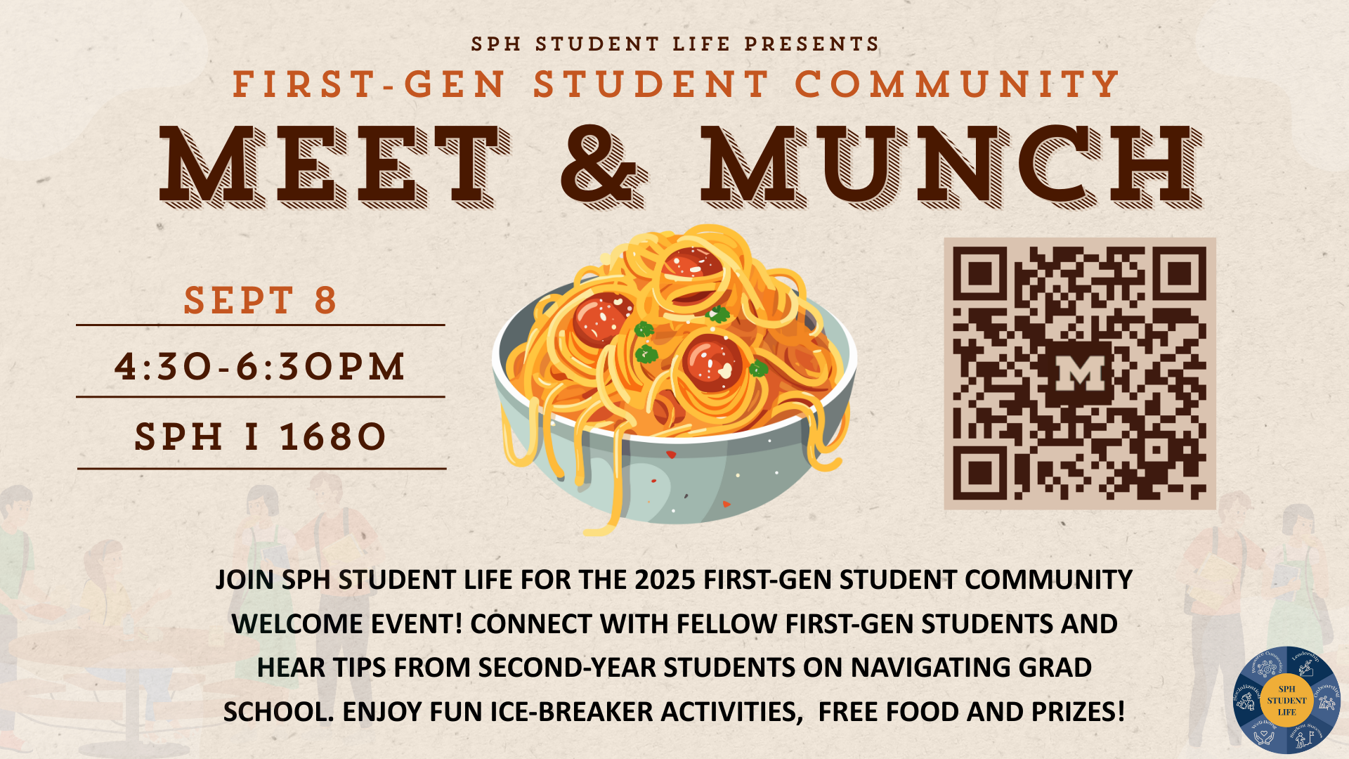 Event Flyer for First-Gen Student Community Welcome Event