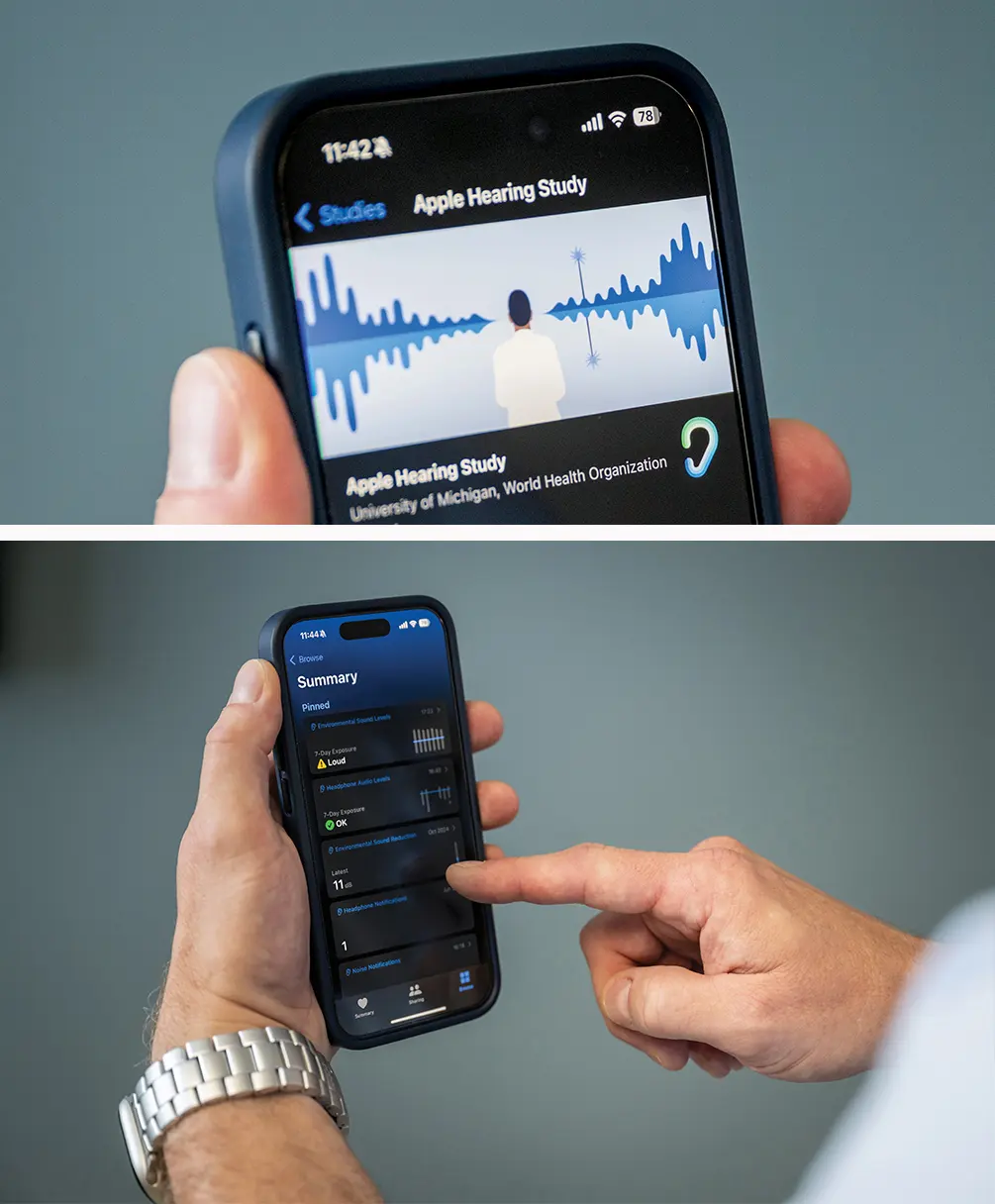 The Research app on iPhone