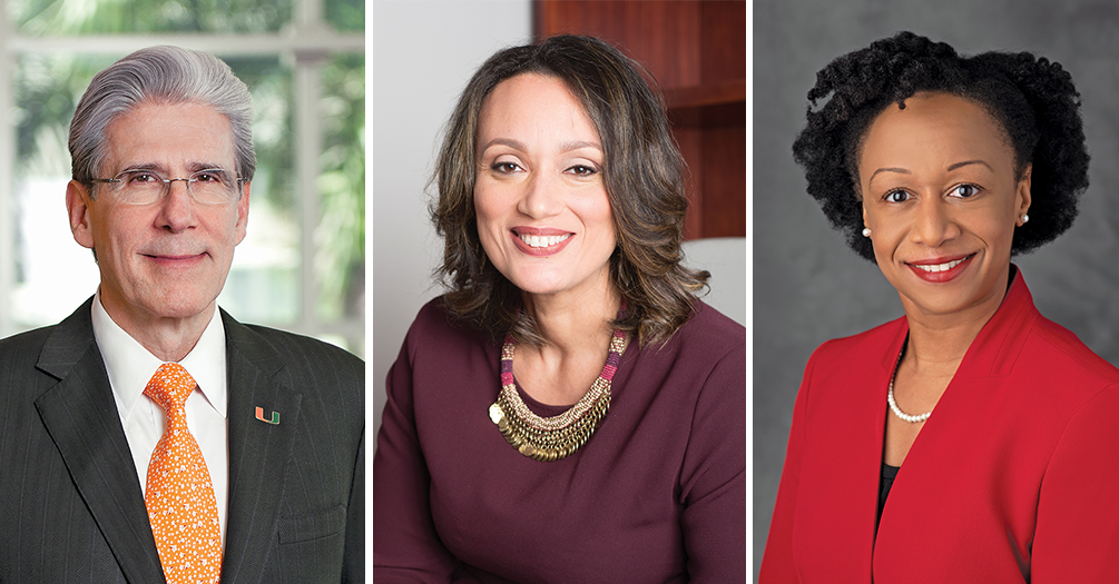 University of Michigan alums Julio Frenk, Tonya Allen, and Joneigh Khaldun