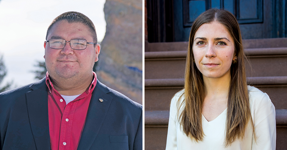 Joel Begay, MPH ’18, and Katherine Hoffman, MS ’18, graduates of the University of Michigan School of Public Health