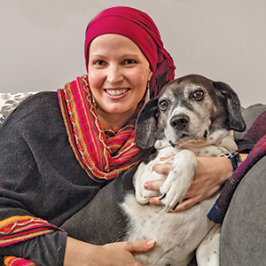 Sara Feldman and her dog