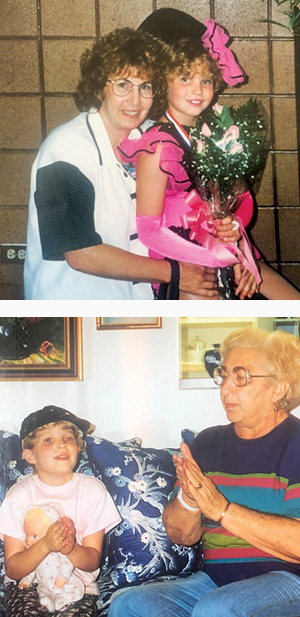 Sara with her mom and grandma