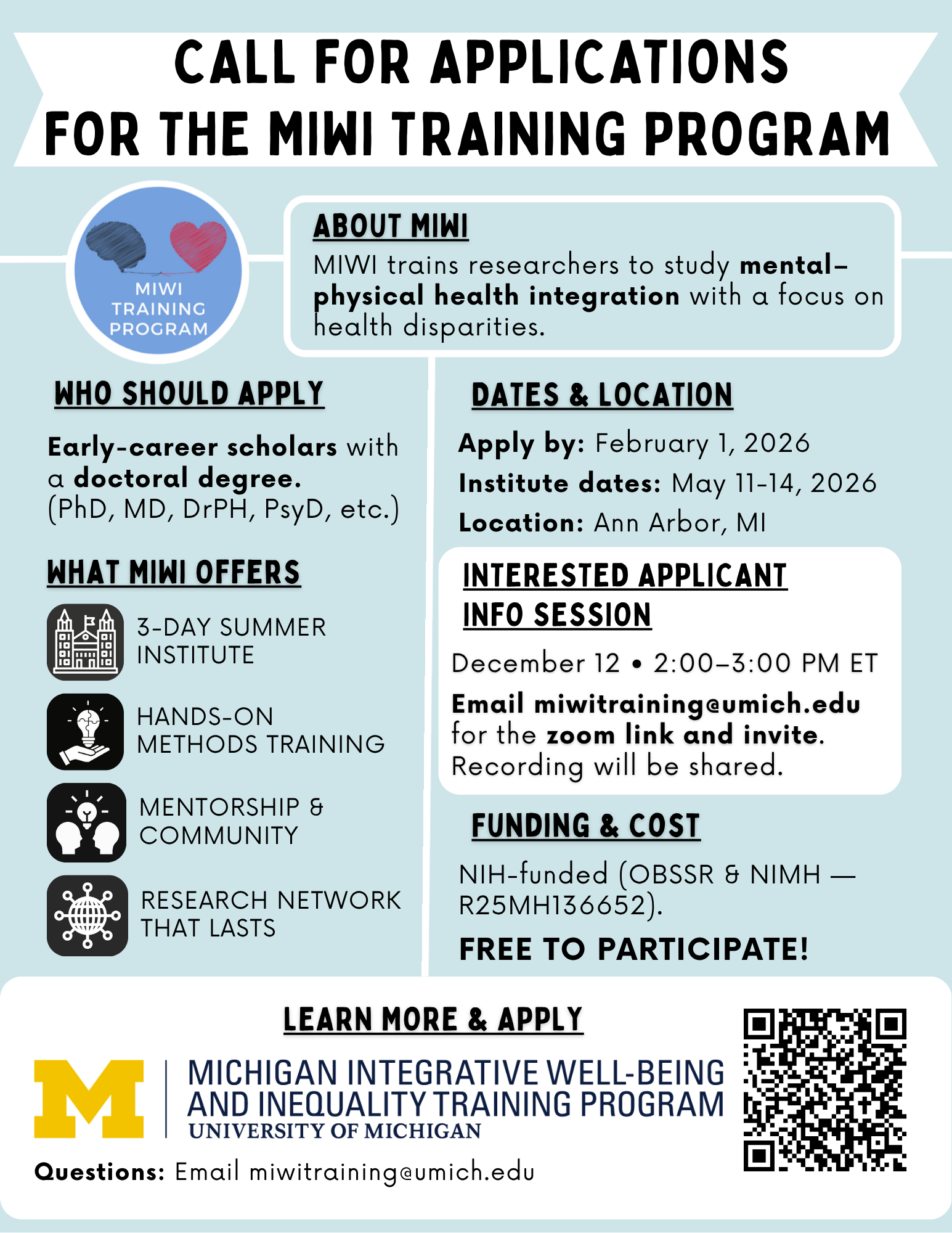 MIWI Recruitment Flyer MIWI Recruitment Flyer