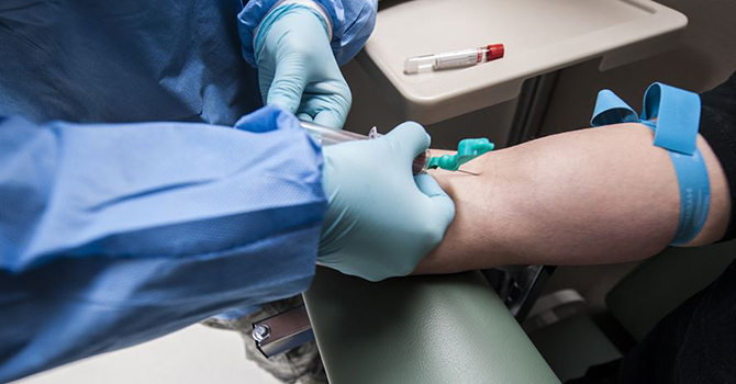 Patient getting blood drawn