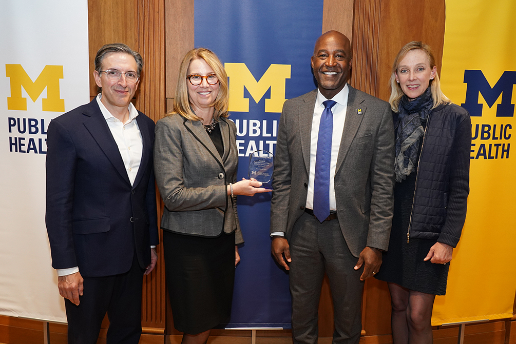 Amir Rubin, Denise Anthony, Dean F. DuBois Bowman and Nicole Rubin at the School of Public Health.