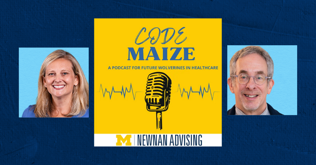 Code maize podcast logo with headshots of Emily J Youatt and Lewis Morgenstern