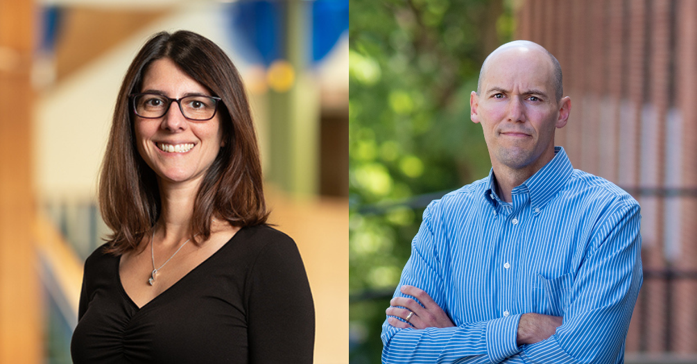 April Zeoli (left) and Justin Heinze (right).