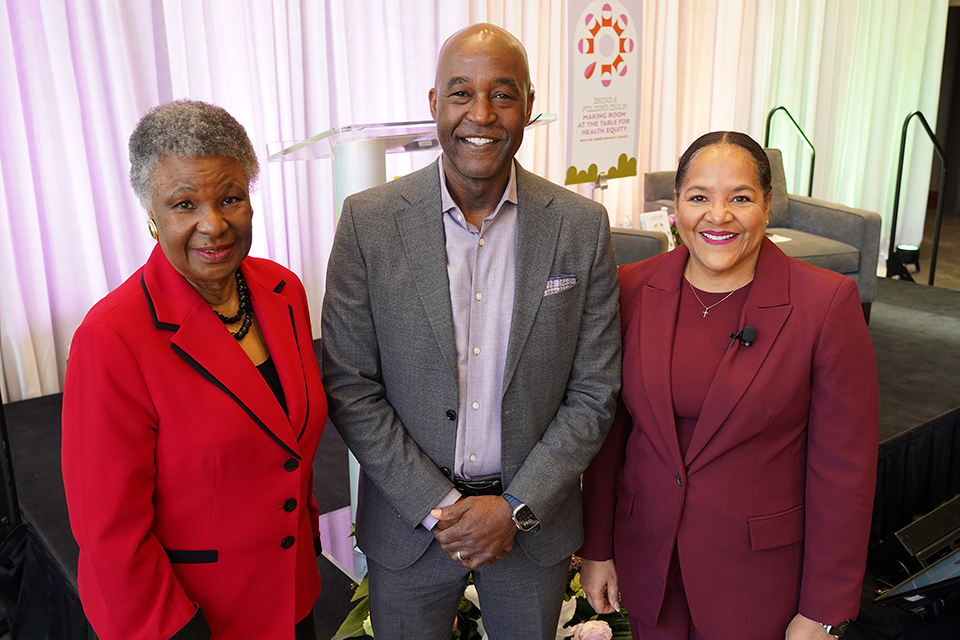 From left, Cleo Caldwell, Michigan Public Health Dean F. DuBois Bowman and Renée Branch Canady.