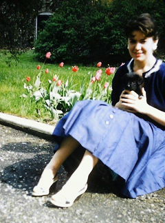 Jackie Wallace with her dog